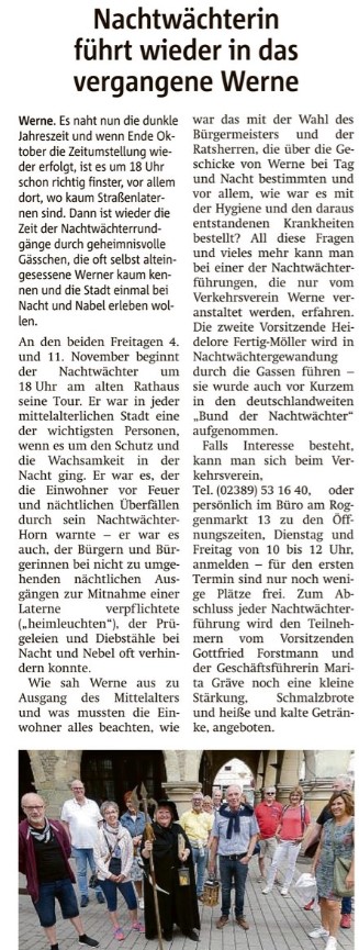 Ruhrnachrichten Ausgabe Werne 10. Oktober 2022