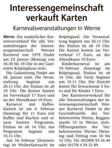 Westfälischer Anzeiger 21.01.2023 Ausgabe Werne